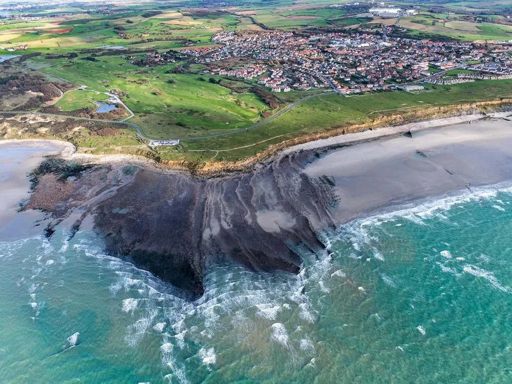 De Slack-baai vanuit de lucht, tussen Ambleteuse en Wimereux