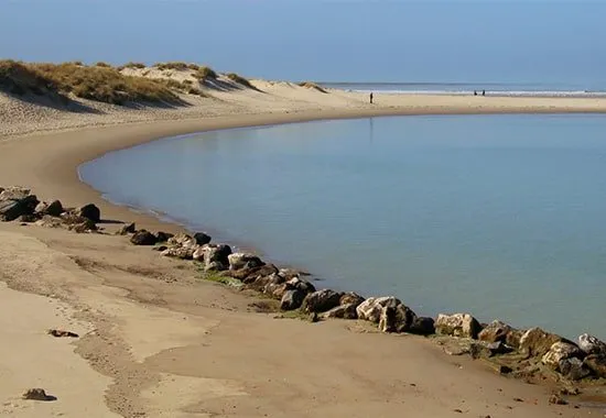 Het grote strand van Le Touquet bij eb
