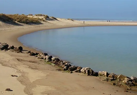 Die Strandpromenade von Le Touquet, die Villen und die Strandhütten