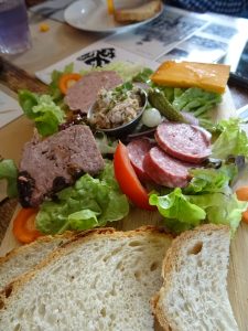 cold cuts platter at an estaminet